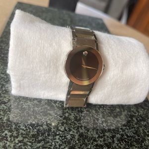 Movado watch with a diamond accent